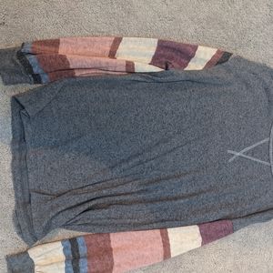 Gray and multiple colored shirt